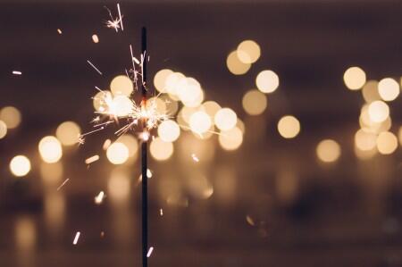 sparklers, light, yellow, gold, celebrate